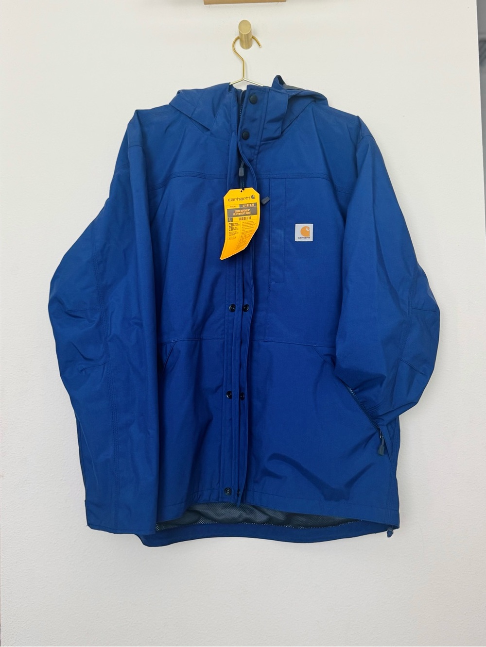 Carhartt Royal Blue Hooded Rain Jacket